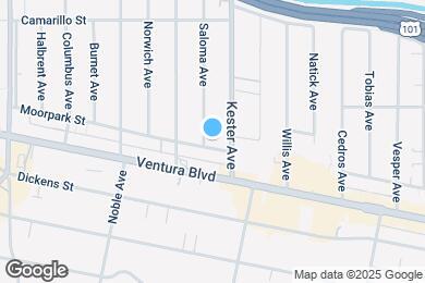 Map image of the property - 14923 Moorpark St