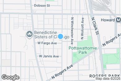 Map image of the property - 7401 N Damen Ave