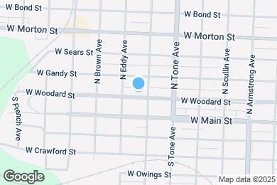Map image of the property - 1213 W Woodard St