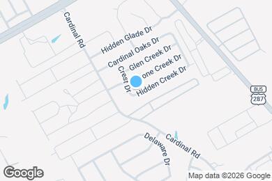 Map image of the property - 1216 Hidden Creek Dr