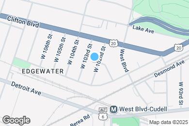 Map image of the property - 1302 W 102nd St