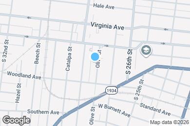 Map image of the property - 1332 Olive St