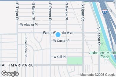 Map image of the property - 1361 W Custer Pl
