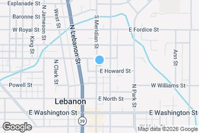 Map image of the property - 509 N Meridian St