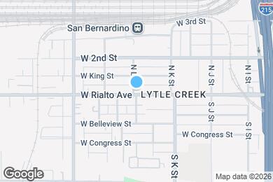 Map image of the property - 1170 W Rialto Ave