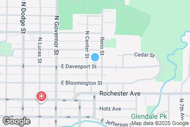 Map image of the property - 1116 E Davenport St