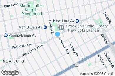 Map image of the property - 602 New Lots Ave