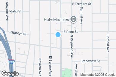 Map image of the property - 1627 N Fair Oaks Ave