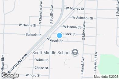 Map image of the property - 725 W Brock St