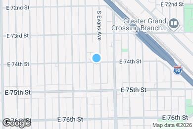 Map image of the property - 7400 S Evans Ave