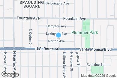 Map image of the property - 1155 N Curson Ave