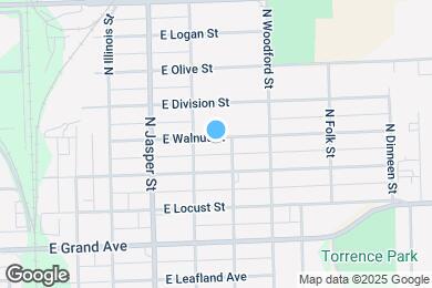 Map image of the property - 1349 E Walnut St