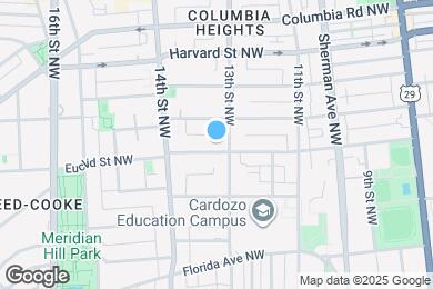 Map image of the property - 1309 Euclid St NW