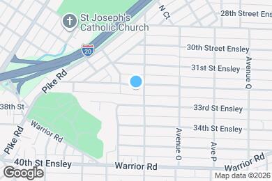 Map image of the property - 1321 32nd Street Ensley