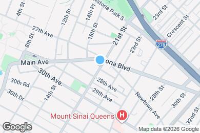 Map image of the property - Stunning rent stabilized 1 bedroom with private balcony, onsite laundry, gym & roof deck