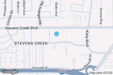 Map image of the property - Stevens Creek