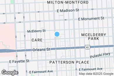 Map image of the property - 503 N Patterson Park Ave