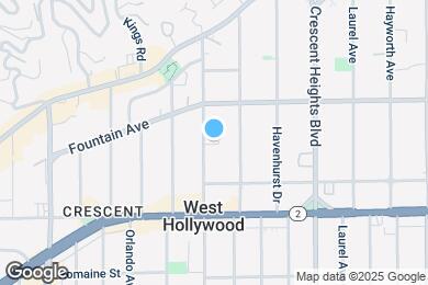 Map image of the property - 1246 N Sweetzer Ave