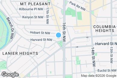 Map image of the property - 1613 Harvard St NW