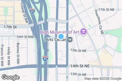 Map image of the property - 1280 W Peachtree St NE
