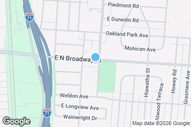 Map image of the property - 883 E N Broadway St
