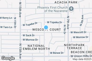 Map image of the property - 19008 N 12th Dr