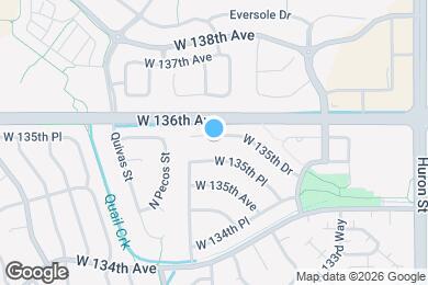 Map image of the property - 1358 W 135th Dr