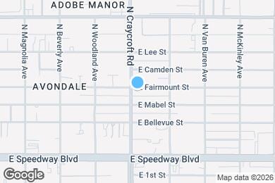 Map image of the property - 1350 N Craycroft Rd