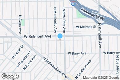 Map image of the property - 3617 W Belmont Ave