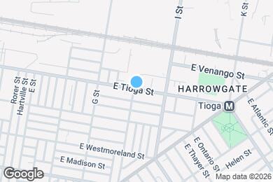 Map image of the property - 904 E Tioga St