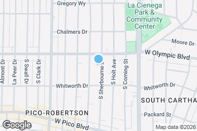 Map image of the property - 1025 S Sherbourne Dr