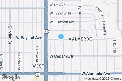 Map image of the property - 2808 W Bayaud Ave