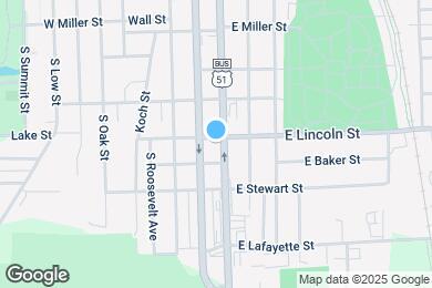 Map image of the property - 102 W Lincoln St