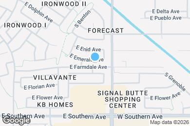 Map image of the property - 10721 E Emerald Ave