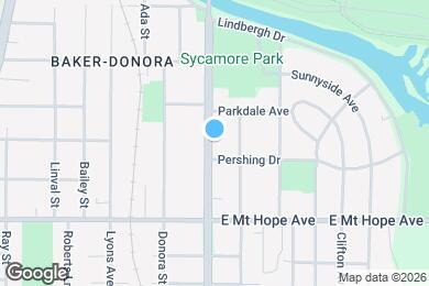 Map image of the property - 1627 S Pennsylvania Ave
