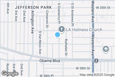 Map image of the property - 3703 S Gramercy Pl