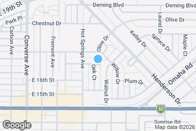 Map image of the property - 1543 Oak Ct