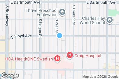 Map image of the property - 3320 S Pearl St