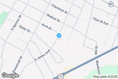 Map image of the property - 617 S Jones Ave