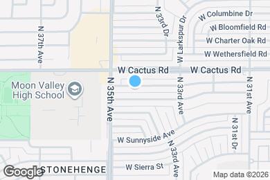 Map image of the property - 3415 W Shaw Butte Dr