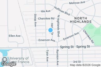 Map image of the property - 1643 Hinton Dr