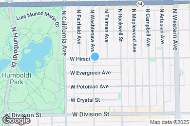 Map image of the property - 1351 N Washtenaw Ave