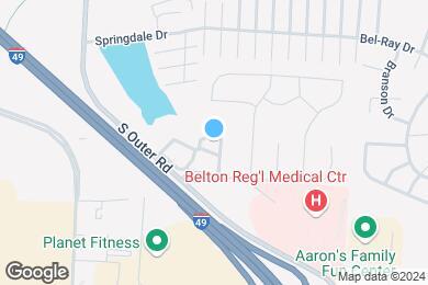 Map image of the property - Cottages of Belton Apartments Senior Living