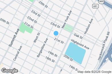 Map image of the property - 2105 New York Ave