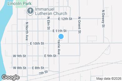 Map image of the property - 1004 N Prairie Ave