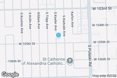 Map image of the property - 10437 S Keeler Ave