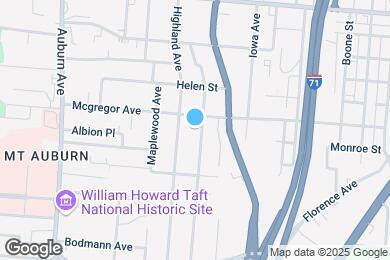 Map image of the property - 2241 Burnet Ave