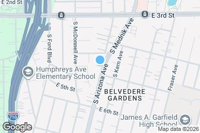 Map image of the property - 463 S Arizona Ave