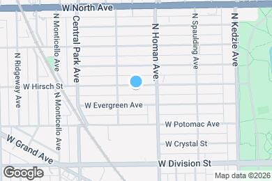 Map image of the property - 3429 W Hirsch St
