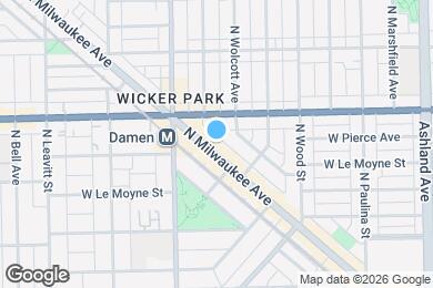 Map image of the property - 1539 N Milwaukee Ave